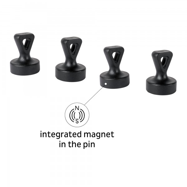 Magnetic Pins FLEX incl. Pads BLACK