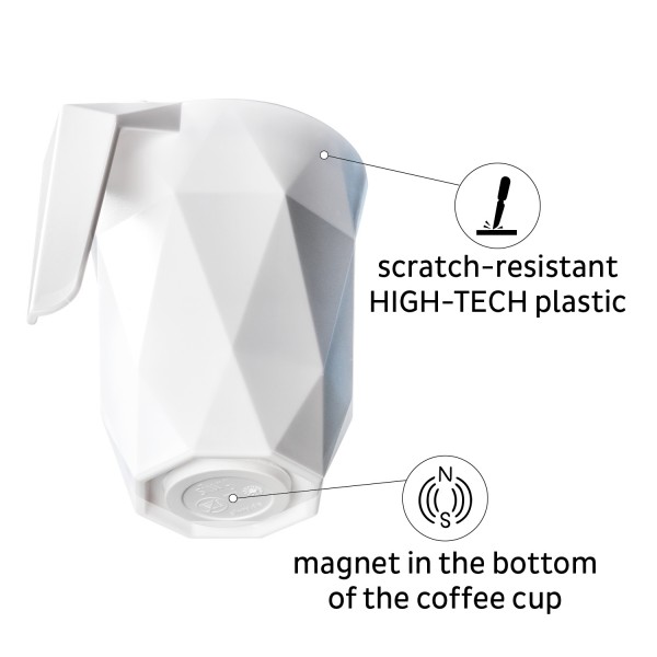Plastic TO-GO Handle Cup WHITE