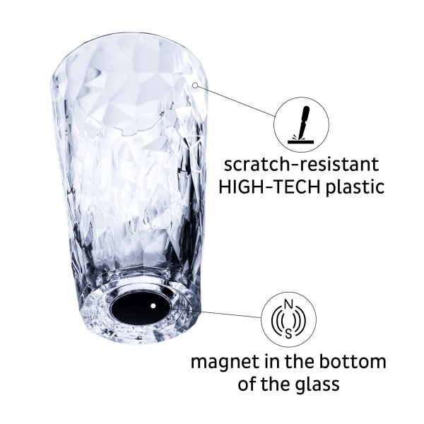 Magnetic Plastic Glass LONGDRINK