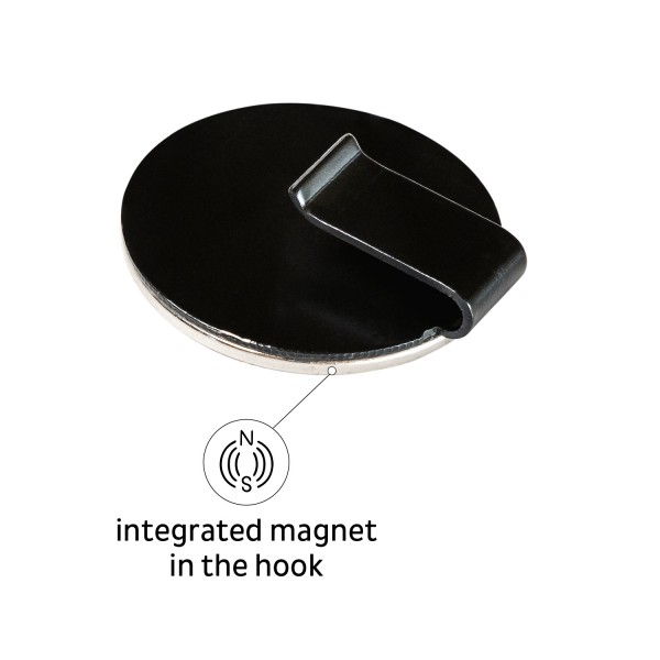 Magnetic Hook CLEVER BLACK incl. Pad WHITE