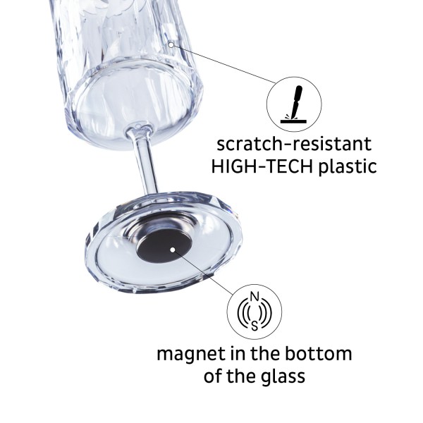 Magnetic Plastic Glass WINE 0,2l