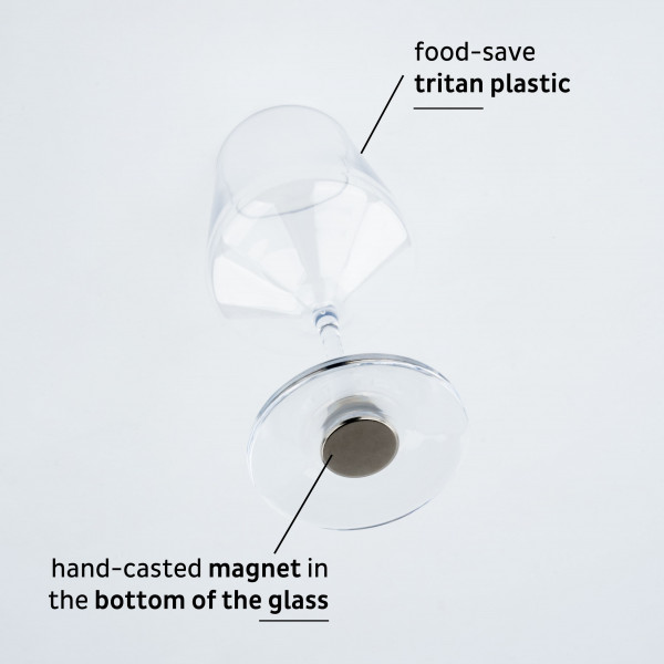 Magnetic Plastic Glass WINE CLASSIC