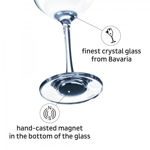 Magnetic Crystal Glass WINE advantage set WHITE