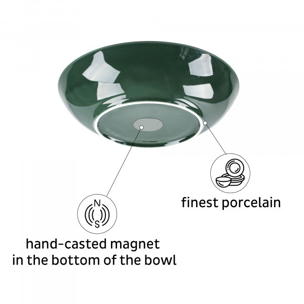Magnetic Food Bowls 21 cm &quot;FOREST GREEN&quot;