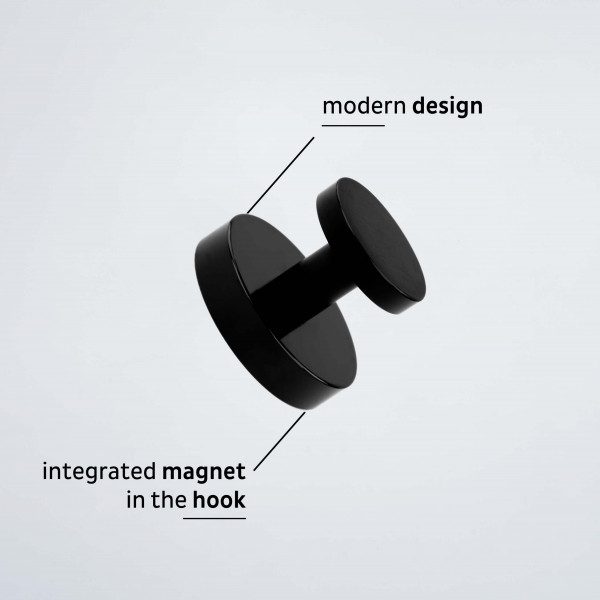 Magnetic Hook SPOT incl. 3M-Pad BLACK